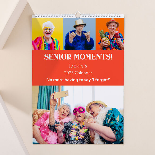 Personalised Senior Moments Calendar - 2024-2025 Edition